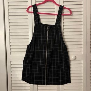 Plaid zip up short dress